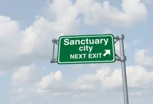 a sanctuary city sign