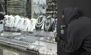 masked bandit enters jewelry store
