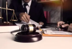 lawyer deals with paperwork