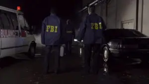 fbi agents work scene night police