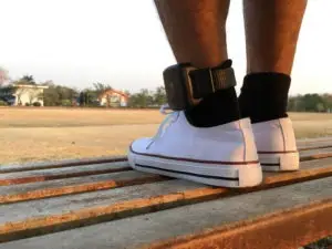 black person wearing ankle monitor