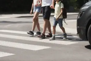 children in the crosswalk