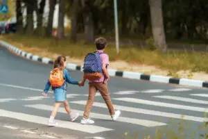 kids in crosswalk