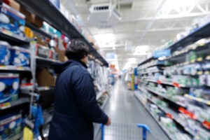 woman standing in a walmart