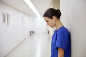 stressed-out nurse