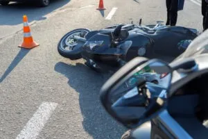A motorcycle has been in an accident. Contact a Lancaster motorcycle accident lawyer.