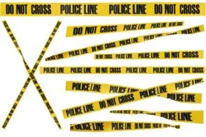 Law enforcement sets up Do Not Cross tape at the scene of an assault by means likely to produce great bodily injury (Penal Code 245(a)(4) PC).