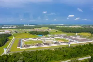An ariel view of a federal prison in Florida.
