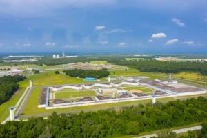 An ariel view of a federal prison in Florida.