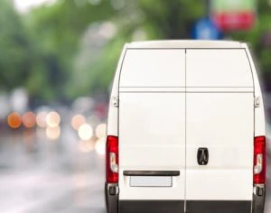 back of a Fed-Ex van