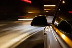 driver speeding at night