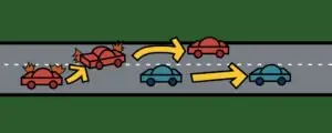 vector of cars changing lanes