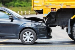 car crashing into a truck