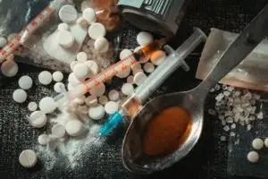 hard drugs on a table