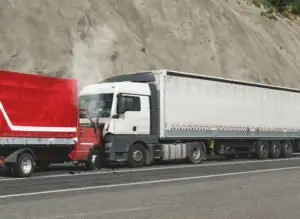 trucks smashed into each other