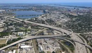 aerial view of I-95 highway in Florida