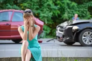 driver stressed after an accident