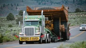 truck with an oversized load