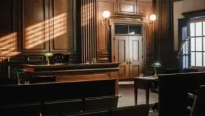 inside of a courtroom