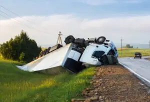 truck-flipped-over-after-an-accident