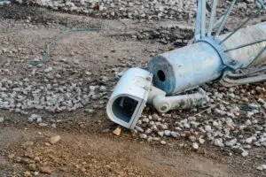 damaged-Folsom-security-camera-on-ground