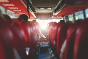 A bus full of people. After a collision, you can contact a West Sacramento bus accident lawyer.
