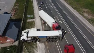 top-view-of-car-accident-involving-truck