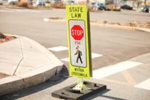 pedestrian crosswalk sign in El Dorado Hills