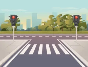 vector of empty pedestrian crossing