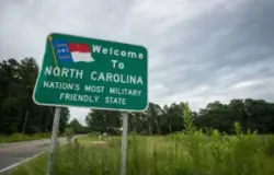 A Sign For North Carolina The Site Of Camp Lejeune