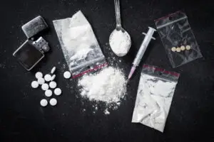 drugs-and-drug-paraphernalia-on-a-black-background