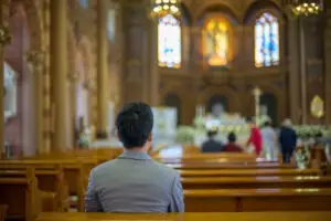 An-individual-attending-a-church-service