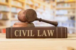 gavel on civil law book