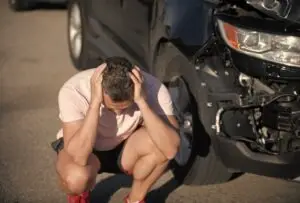 frustrated driver after Lyft crash