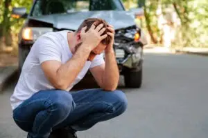 man upset after head-on crash