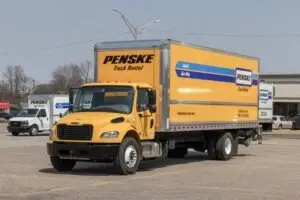 penske truck in parking lot