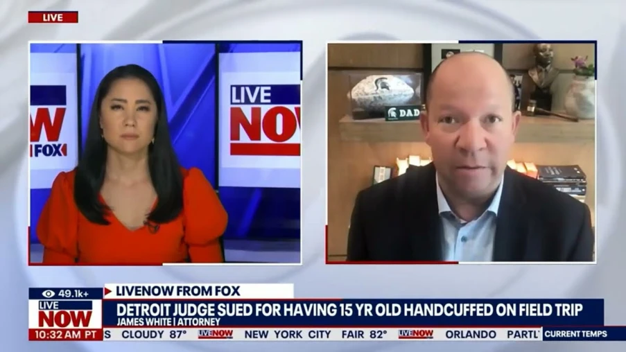 LiveNOW from FOX | Jamie White discusses Detroit judge sued for handcuffing teen on school trip