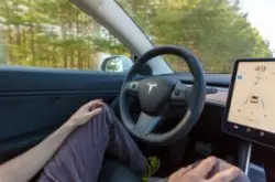 Tesla interior for self driving car