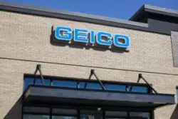 Geico sign on building